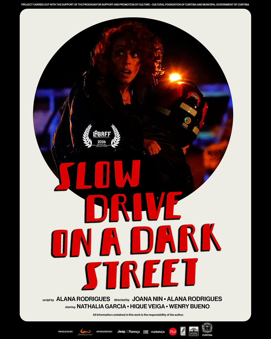 Slow Drive on a Dark Street poster